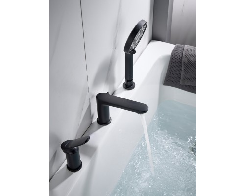 Смеситель на борт ванны Shevanik S4312H, черный