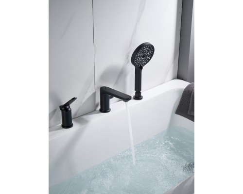 Смеситель на борт ванны Shevanik S4312H, черный