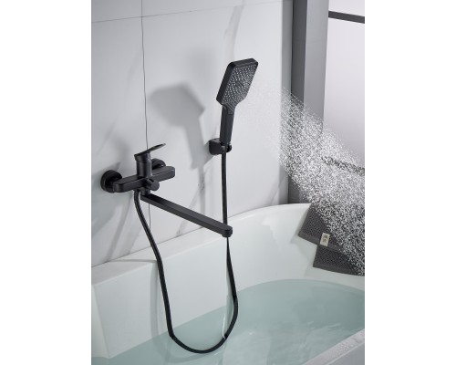 Смеситель для ванны Shevanik S4522H, черный