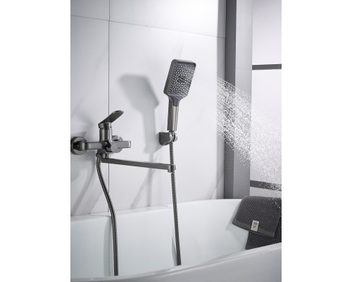Смеситель для ванны Shevanik S4522T, оружейная сталь