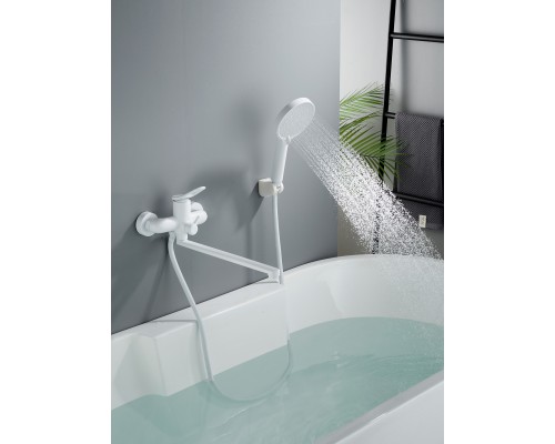 Смеситель для ванны Shevanik S4722C, белый