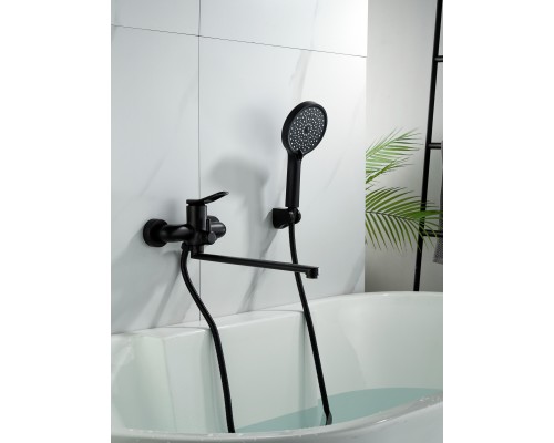 Смеситель для ванны Shevanik S4722H, черный