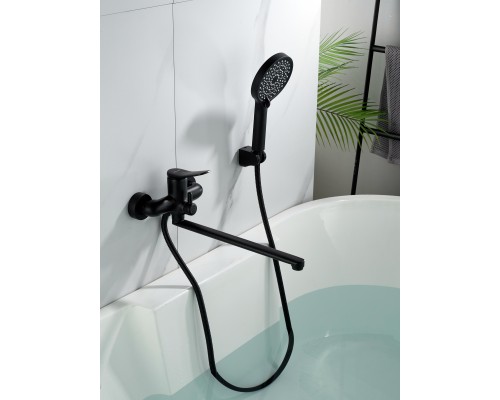 Смеситель для ванны Shevanik S4722H, черный