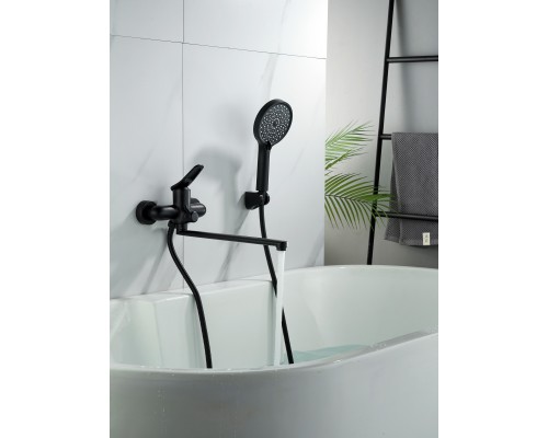 Смеситель для ванны Shevanik S4722H, черный