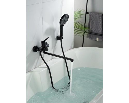 Смеситель для ванны Shevanik S4722H, черный