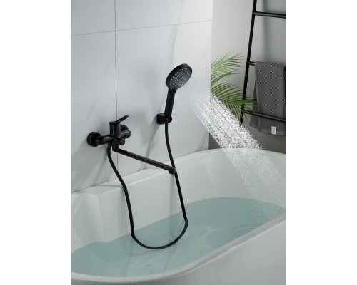 Смеситель для ванны Shevanik S4722H, черный