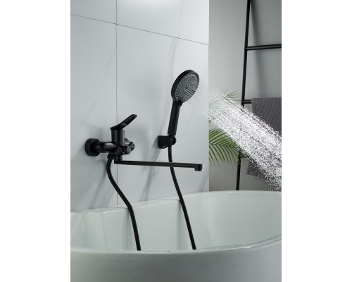 Смеситель для ванны Shevanik S4722H, черный