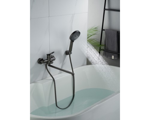 Смеситель для ванны Shevanik S4722T, оружейная сталь