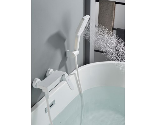 Смеситель для ванны Shevanik S4552C, белый