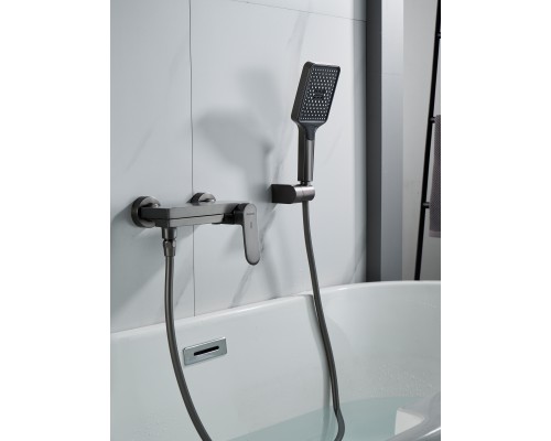 Смеситель для ванны Shevanik S4552T, оружейная сталь