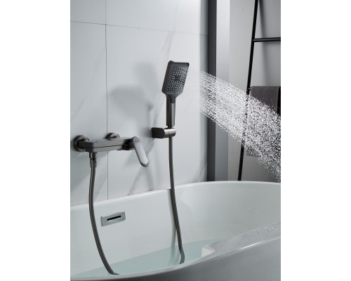 Смеситель для ванны Shevanik S4552T, оружейная сталь