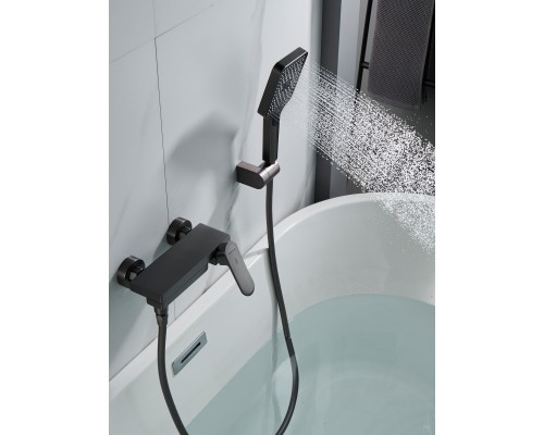 Смеситель для ванны Shevanik S4552T, оружейная сталь