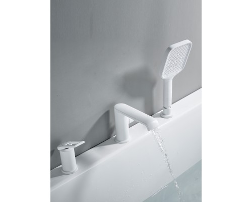 Смеситель на борт ванны Shevanik S4812C, белый