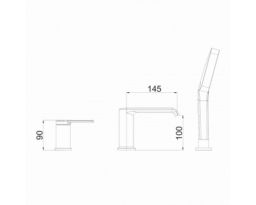 Смеситель на борт ванны Shevanik S4812C, белый