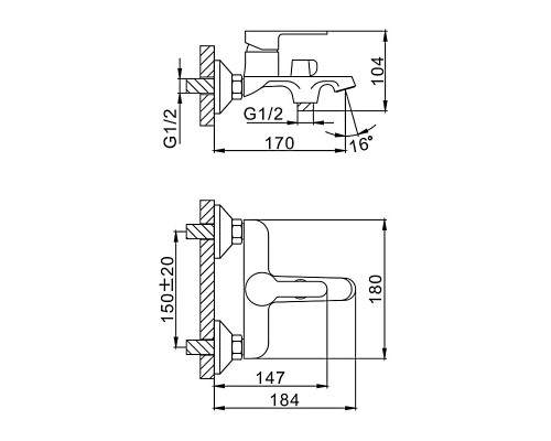 Смеситель для ванны FRAP F3241, белый