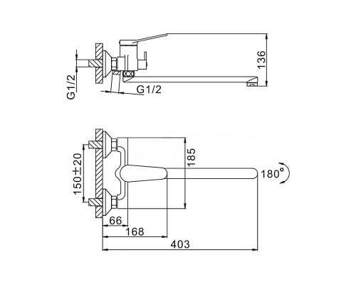 Смеситель для ванны FRAP F2245, белый