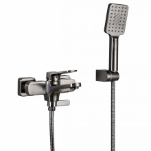 Смеситель для ванны FRAP F3262-9, оружейная сталь