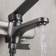 Смеситель для ванны FRAP F3262-9, оружейная сталь