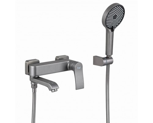 Смеситель для ванны FRAP F3275-19, оружейная сталь