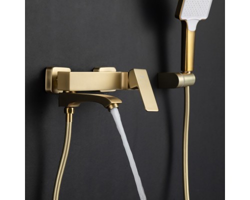 Смеситель для ванны FRAP F3276-3, золотой сатин