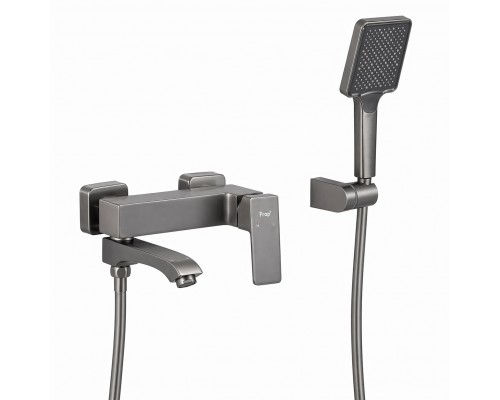 Смеситель для ванны FRAP F3276-9, оружейная сталь