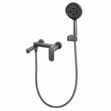 Смеситель для ванны FRAP F3285-9, оружейная сталь