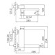 Смеситель для ванны FRAP F3291-6, черный