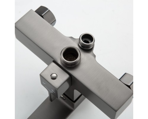 Смеситель для ванны FRAP F2291-9, оружейная сталь