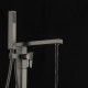 Смеситель для ванны напольный FRAP F3091-9, оружейная сталь