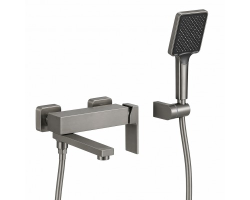 Смеситель для ванны FRAP F3291-9, оружейная сталь