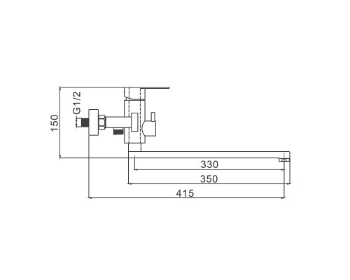 Смеситель для ванны FRAP F22805, сатин