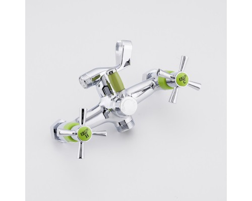 Смеситель для ванны FRUD R22118-6, хром/зеленый