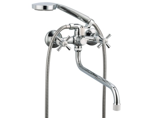 Смеситель для ванны FRUD R22118-7, хром/белый