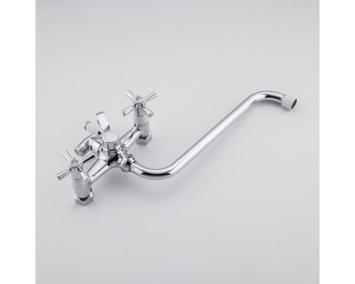 Смеситель для ванны FRUD R22118-7, хром/белый