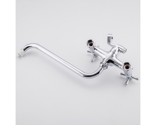 Смеситель для ванны FRUD R22118-7, хром/белый