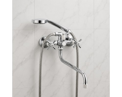 Смеситель для ванны FRUD R22118-7, хром/белый