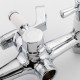 Смеситель для ванны FRUD R22118-7, хром/белый