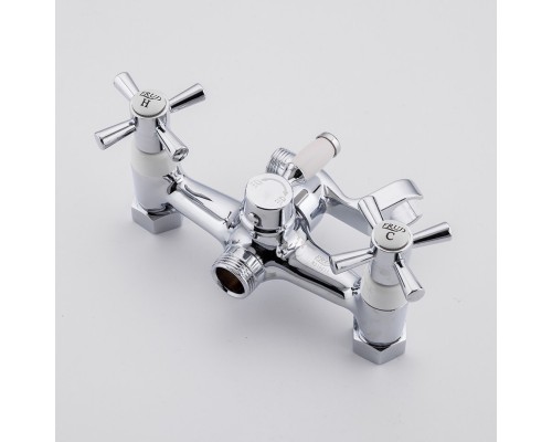 Смеситель для ванны FRUD R22118-7, хром/белый