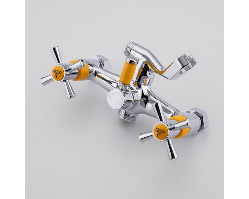 Смеситель для ванны FRUD R22118-9, хром/желтый