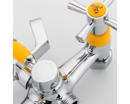 Смеситель для ванны FRUD R22118-9, хром/желтый