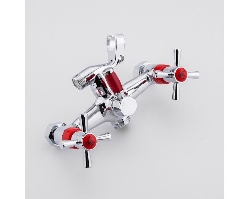 Смеситель для ванны FRUD R22118-10, хром/красный