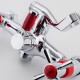Смеситель для ванны FRUD R22118-10, хром/красный