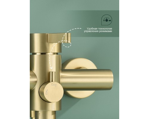 Смеситель для ванны Splenka S221.22.03, золотой сатин