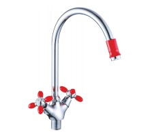Смеситель для кухни Cron CN46127-6, красный