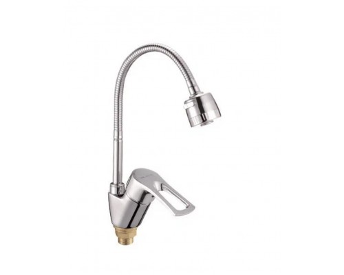 Смеситель для кухни с гибким изливом Shevanik S5143, хром