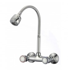 Смеситель для кухни настенный с гибким изливом D-Lin D142811-T, хром