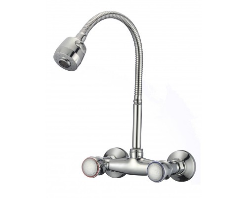 Смеситель для кухни настенный с гибким изливом D-Lin D142811-T, хром