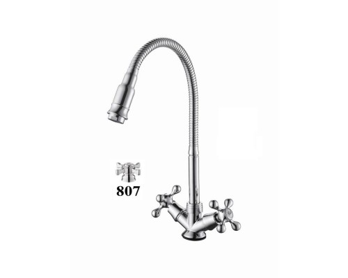 Смеситель для кухни с гибким изливом D-Lin D151807-Q, хром