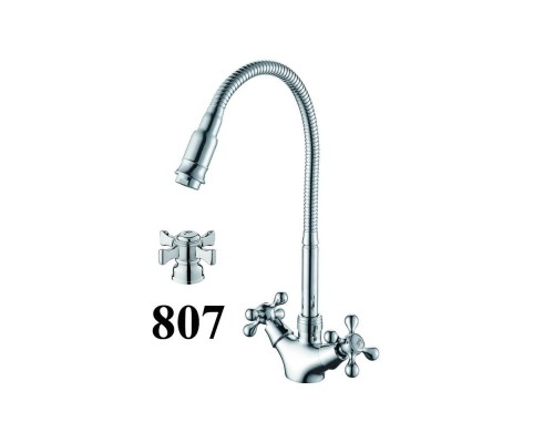 Смеситель для кухни с гибким изливом D-Lin D153807-Q, хром