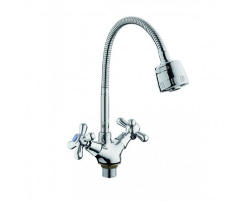 Смеситель для кухни с гибким изливом D-Lin D153819-T, хром